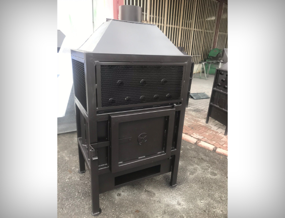 Siyah Renkli T4 Büyük Boy Fanlı Soba